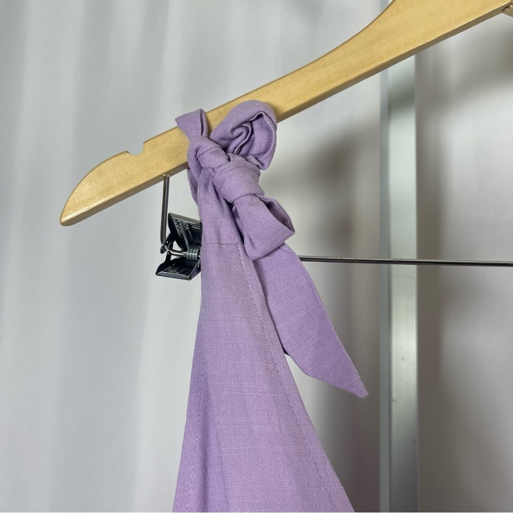 NEW Zesica XL Lilac Lavender Tiered Ruffle Cottagecore V Neck Tie Strap Dress - Picture 3 of 8